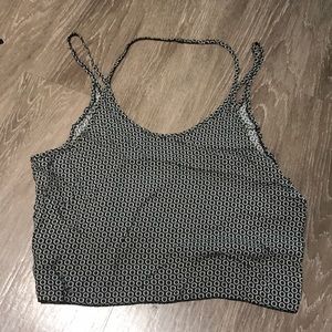 Strappy black and white Brandy Melville tank top.